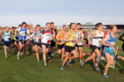 Senior mens North Eastern Cross Country, Redcar. Photo:  David T. Hewitson/Sports for All Pics